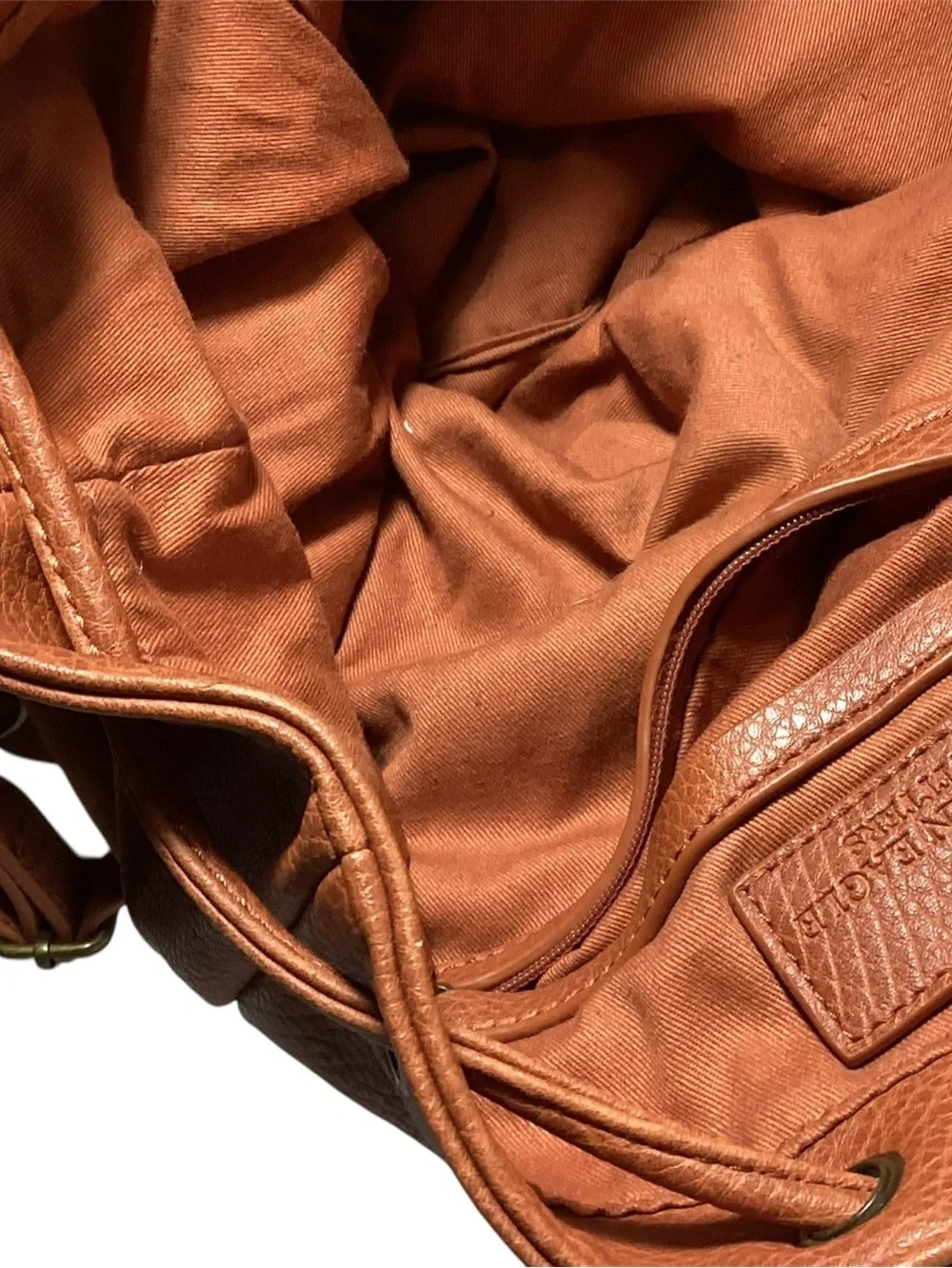 American Eagle Outfitters Suede Drawstring Bucket Bag - Rust Brown